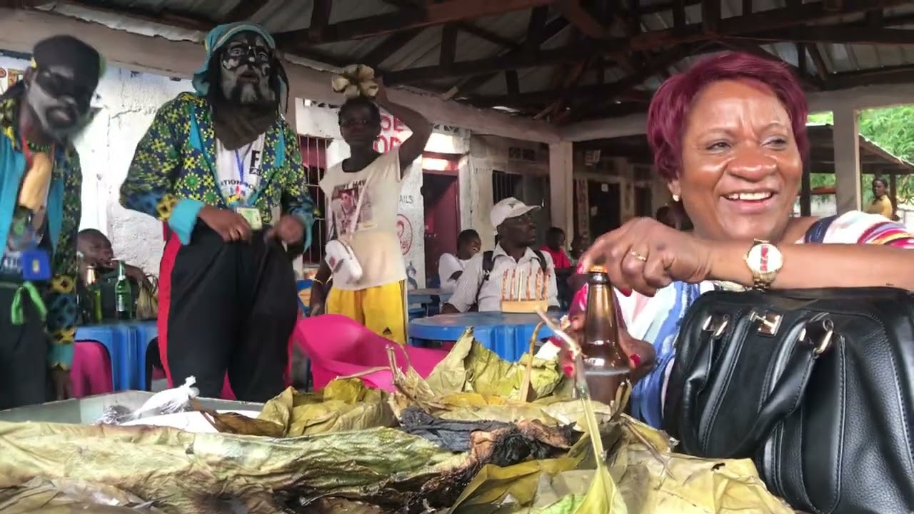 MJ with Congolese comedians