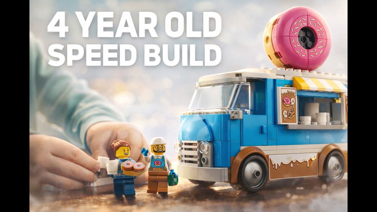 My 4-Year-Old Builds LEGO | Speed Build | Donut Truck