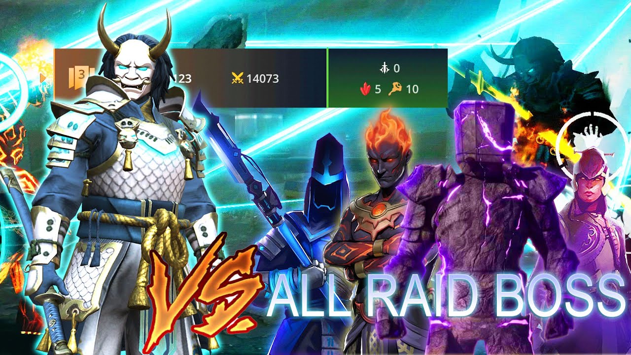 Shadow Fight 3: Destroyer of The Epochs Set Vs All Raid Boss