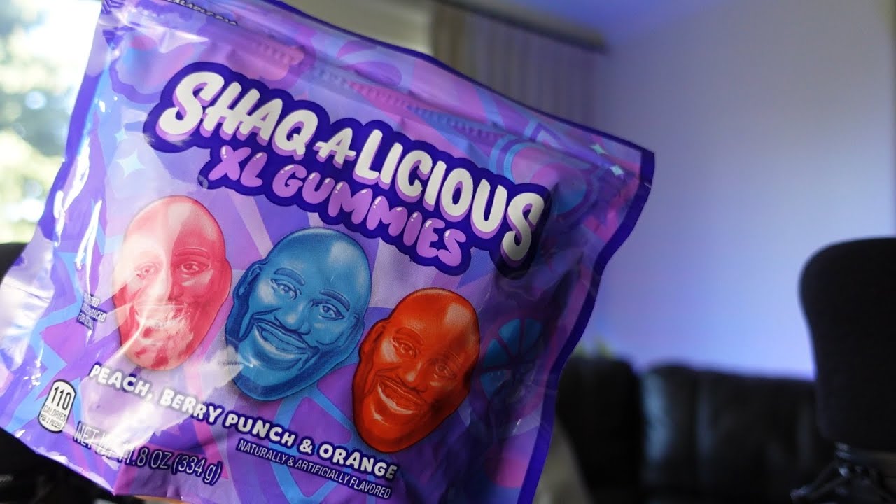 ASMR Поедание XL Shaq Gummies 🍬 | Жевательные конфеты, мукбанг и звуки рта