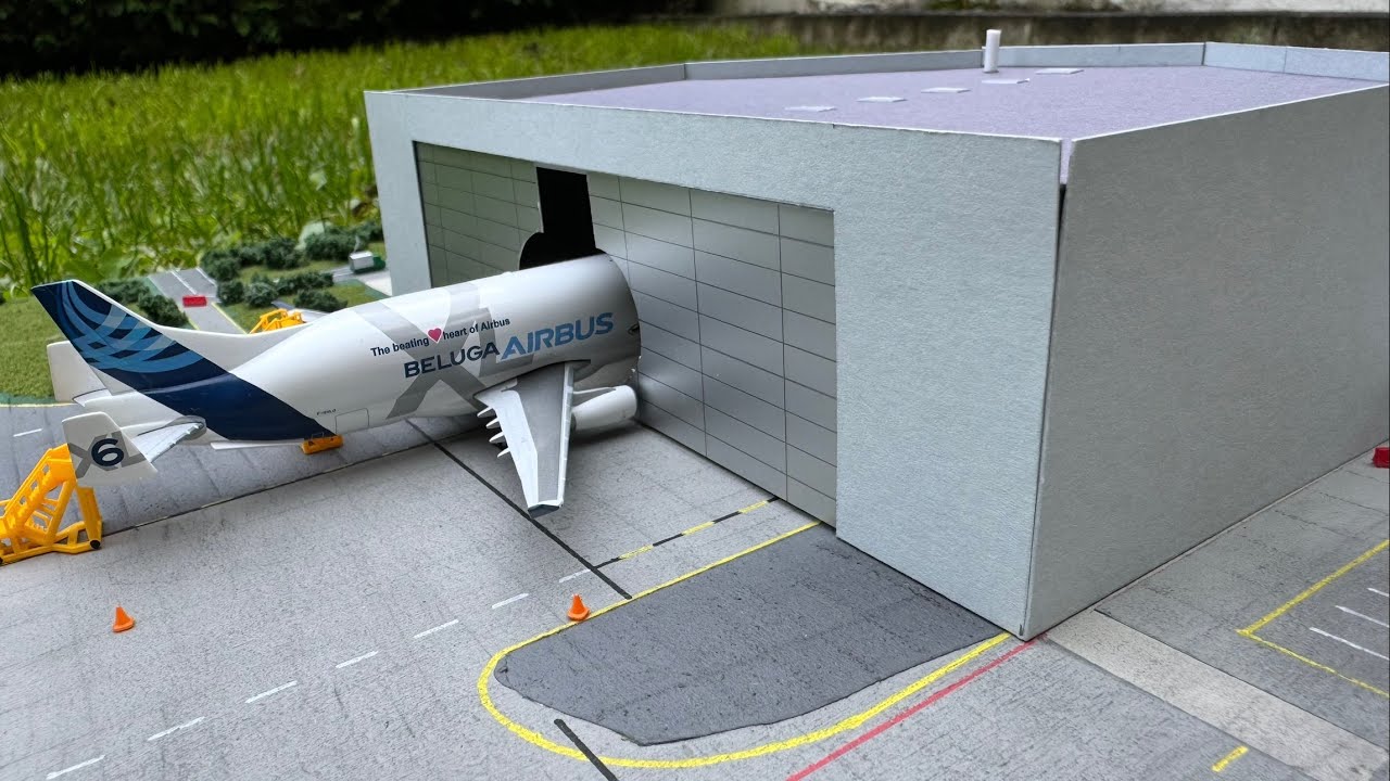Build a Airbus Beluga Hangar in 1/500 scale 4K by @airportsforscale #airbus #airport #modeling