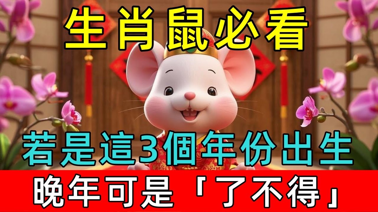 生肖鼠：若是這3個年份出生，晚年可是「了不得」！你家有嗎？#生肖 #運勢 #命理 #屬相 #風水 #財運 #佛陀 #佛學 #佛法 #佛教 #修行 #智慧 #因果 #佛家
