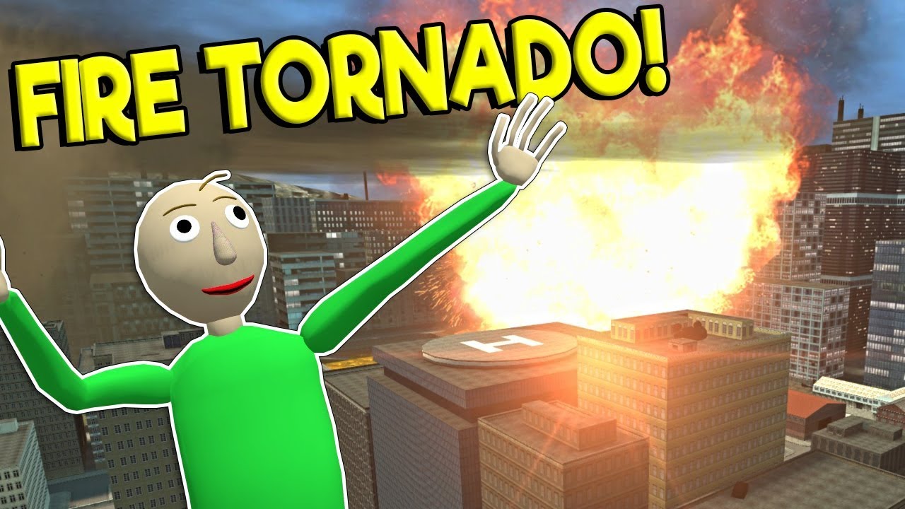 FIRE TORNADO DEVASTATES CITY! - Garry's Mod Sandbox Gameplay - Gmod Natural Disaster Roleplay