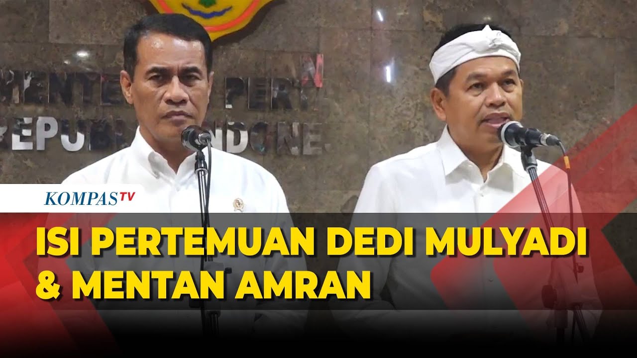 Kata Mentan Amran & Gubernur Dedi Mulyadi Bahas Investasi di Subang hingga Penghijauan Lahan