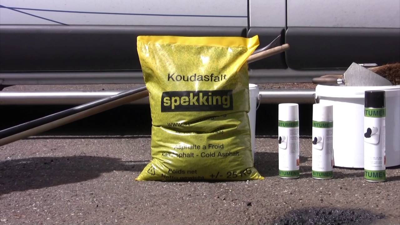 Demonstratie koudasfalt Spekking BV