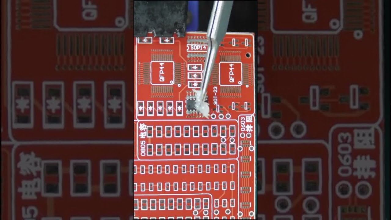 Soldering chips on soldering practice board | How to solder  | Solder tips