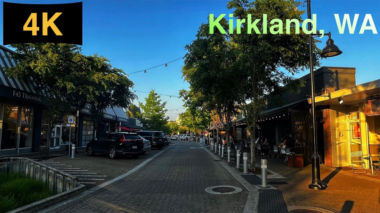 Downtown Kirkland, WA Driving Tour in Summer 2023.