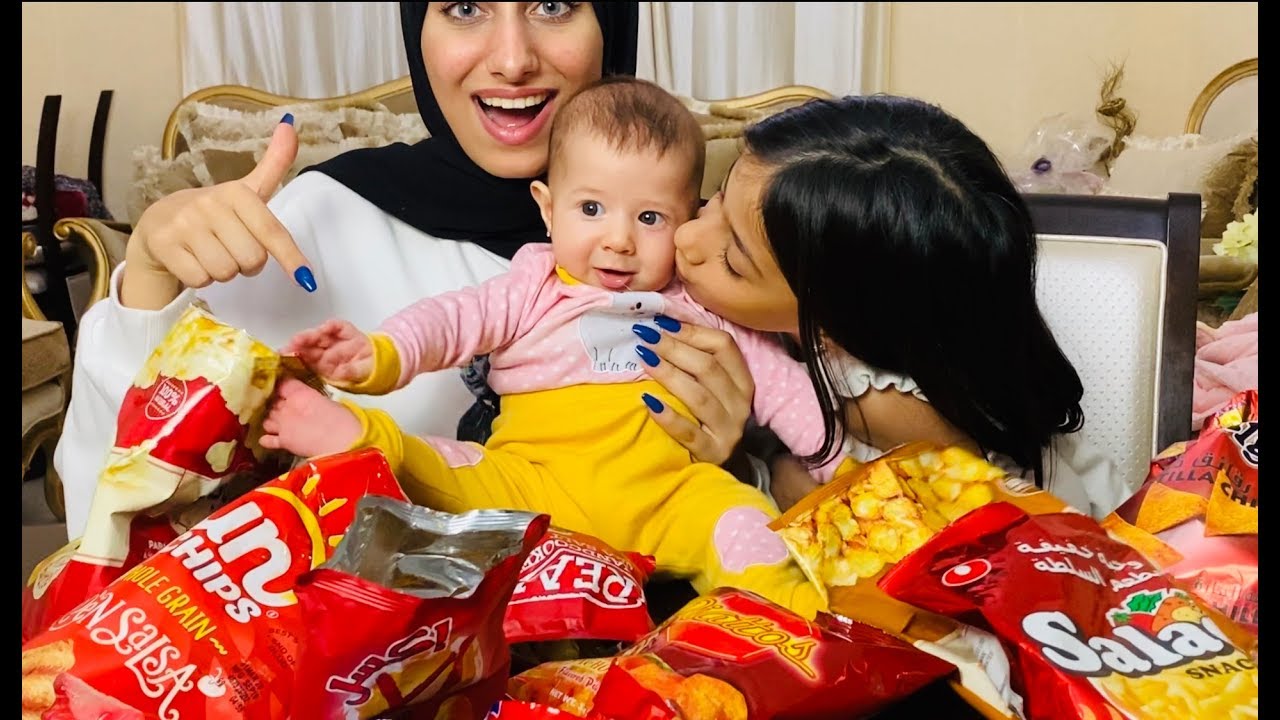 البيبي خرب عليهم تحدي الشيبسات 😍!!