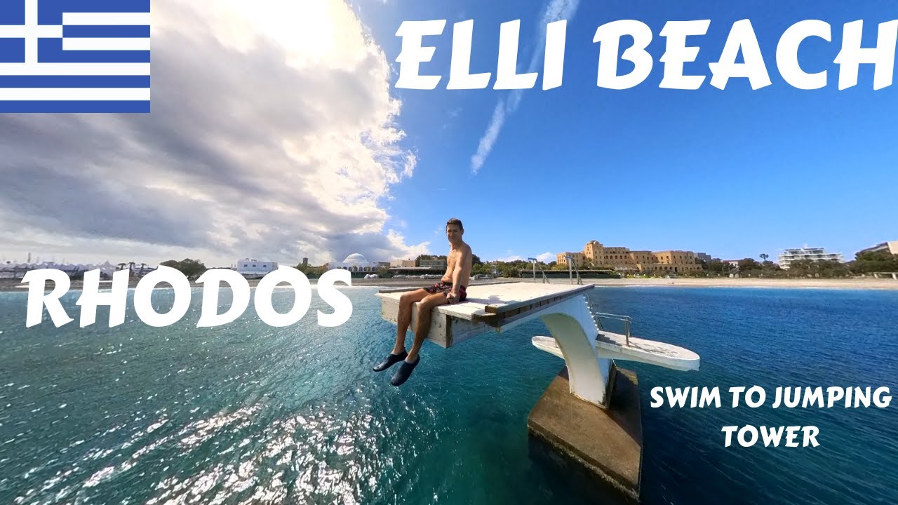 Rhodos Swimming Mission to Elli Beach Jumping Platform