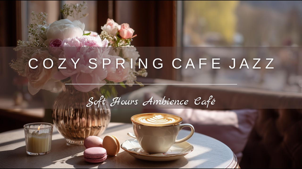 Cozy Spring Cafe Jazz ☕ Relaxing Smooth Jazz Music & Coffee Shop Ambience for Study, Work & Relax