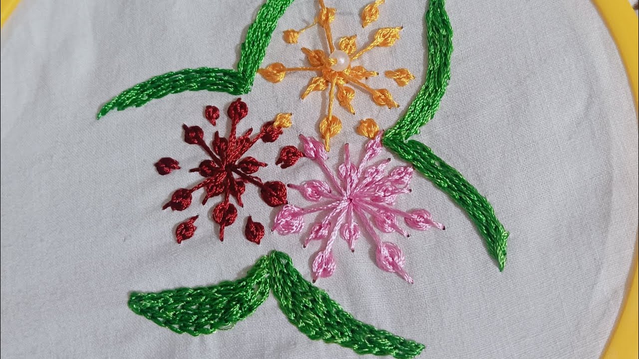 Beautiful Kashmiri ball stitch.
