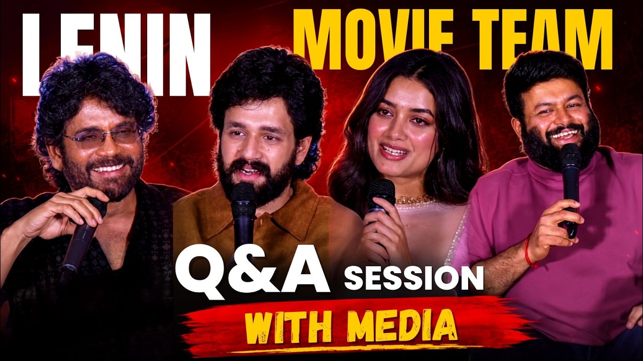 Akhil Akkineni & Nagarjuna at LENIN Movie Media Q&A Session | Bhagyashri Borse