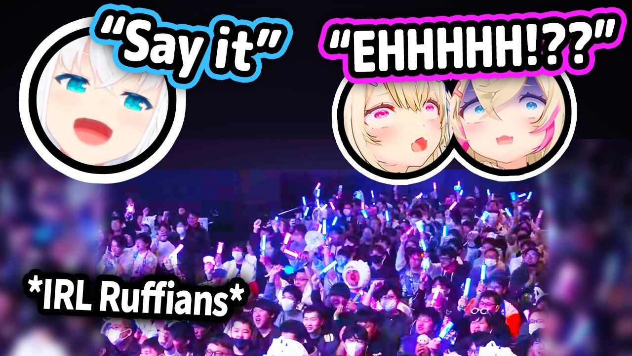 Fubuki Made FuwaMoco Say Something Embarrassing To IRL Crowd But Immediately Regrets It【Hololive】