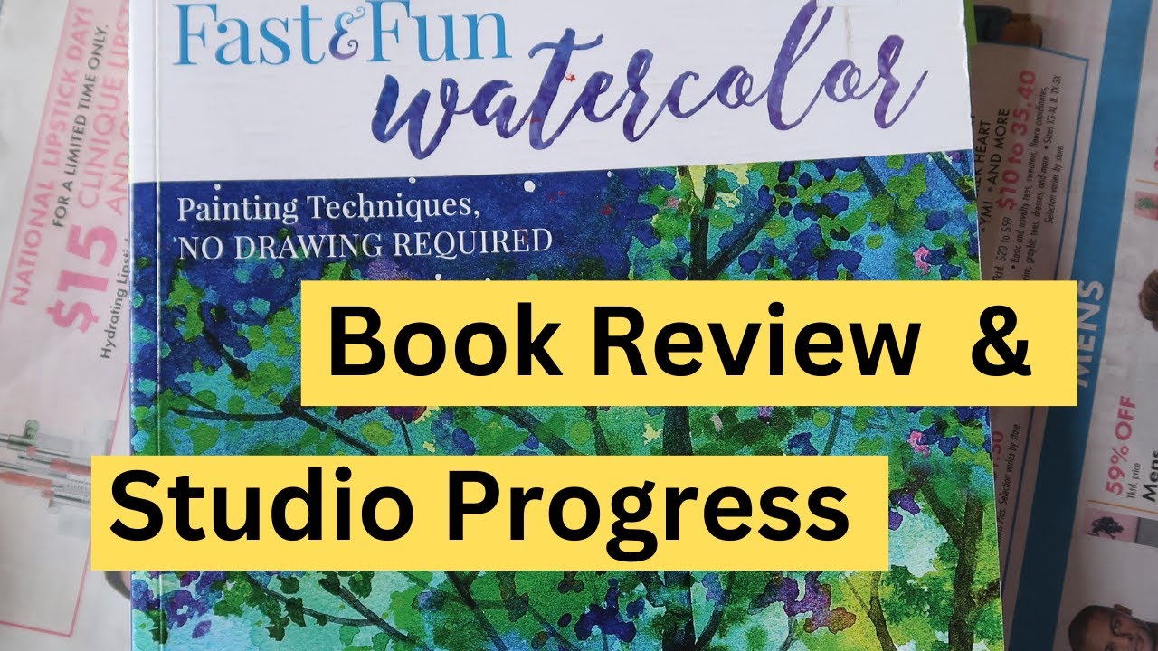 Watercolor book review, studio and check out my cat.