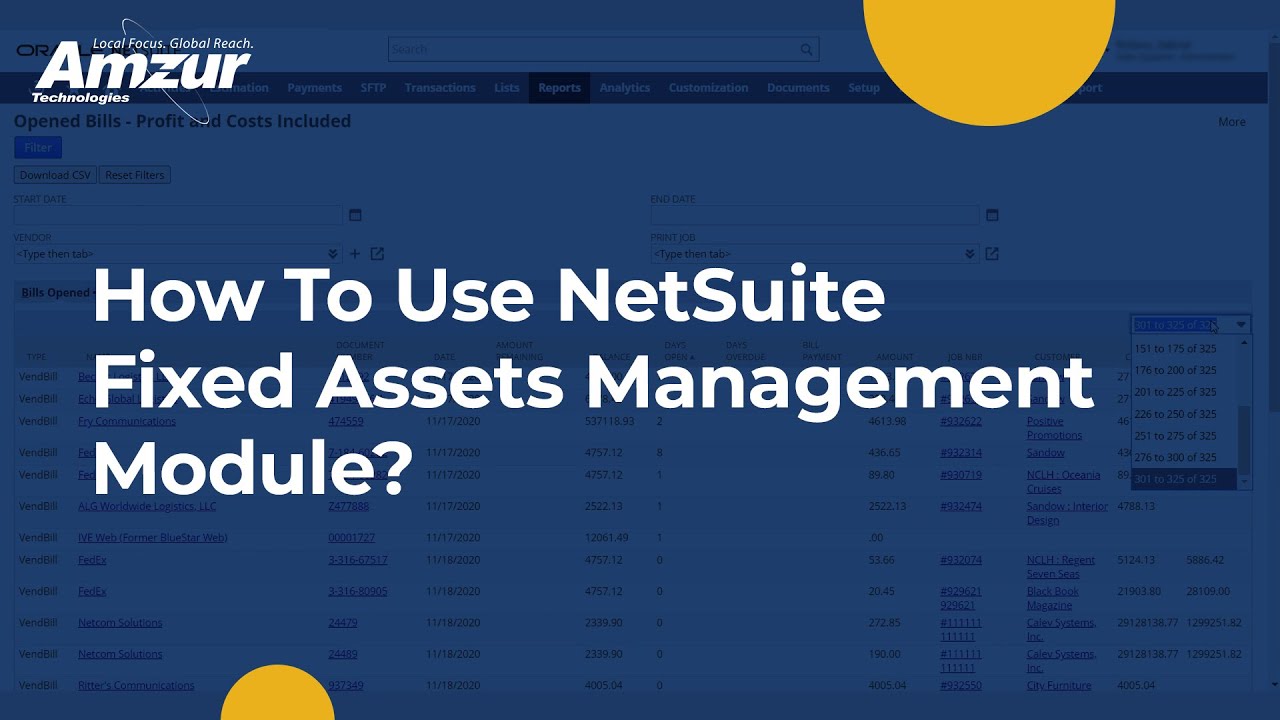 How To Use NetSuite Fixed Assets Management Module? | Amzur NetSuite Solutions