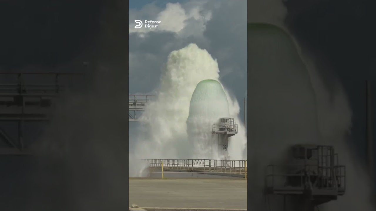 Вот как система водоструйной защиты НАСА защищает запуск ракеты