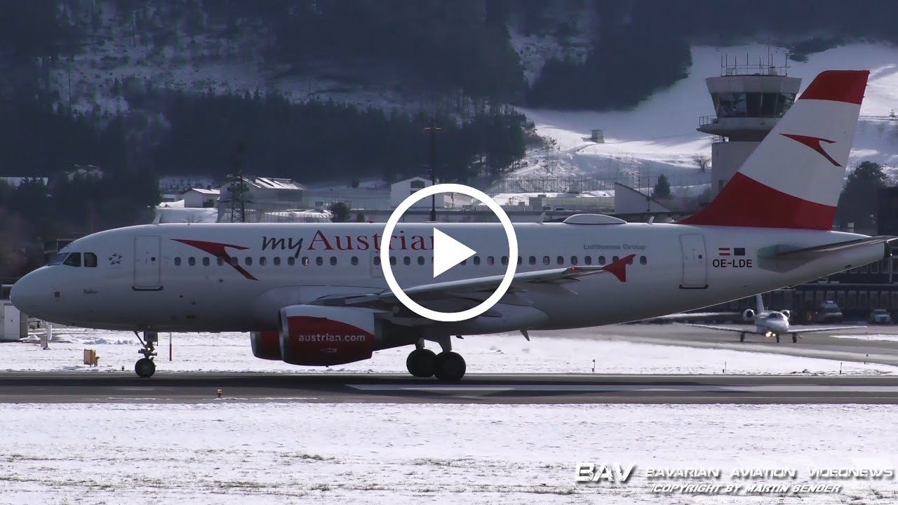 Airbus A319 - Austrian Airlines OE-LDE - takeoff at Innsbruck Airport