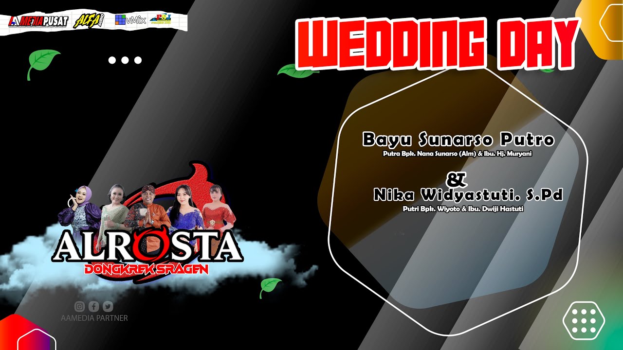 🔴LIVE ALROSTA DONGKREK II WEDDING BAYU & NIKA II ALFA AUDIO RT2 (Mr. SIGIT) II AA MEDIA 03
