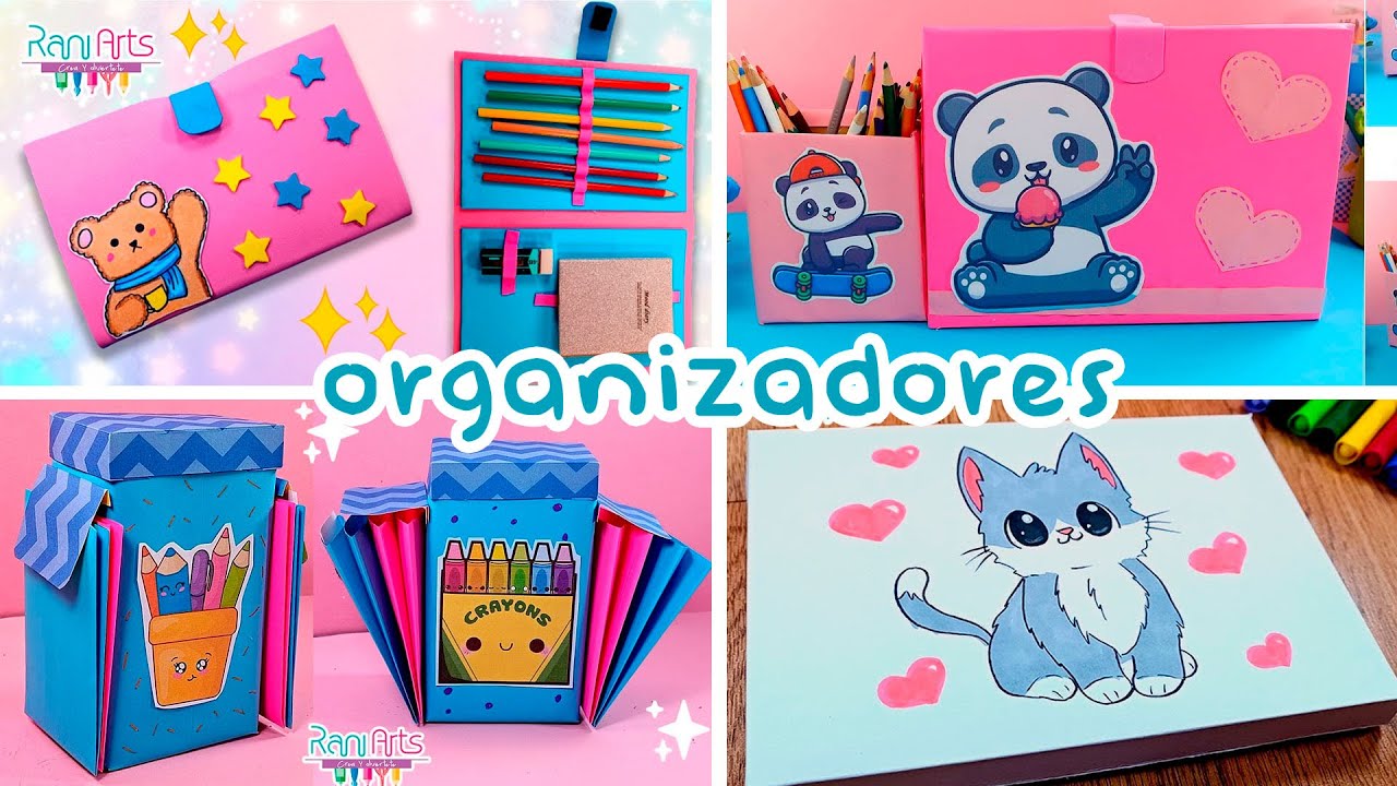 Ideas para ORGANIZACIÓN muy lindas y fáciles - Ideas creativas - DIY - How to make cute organizers