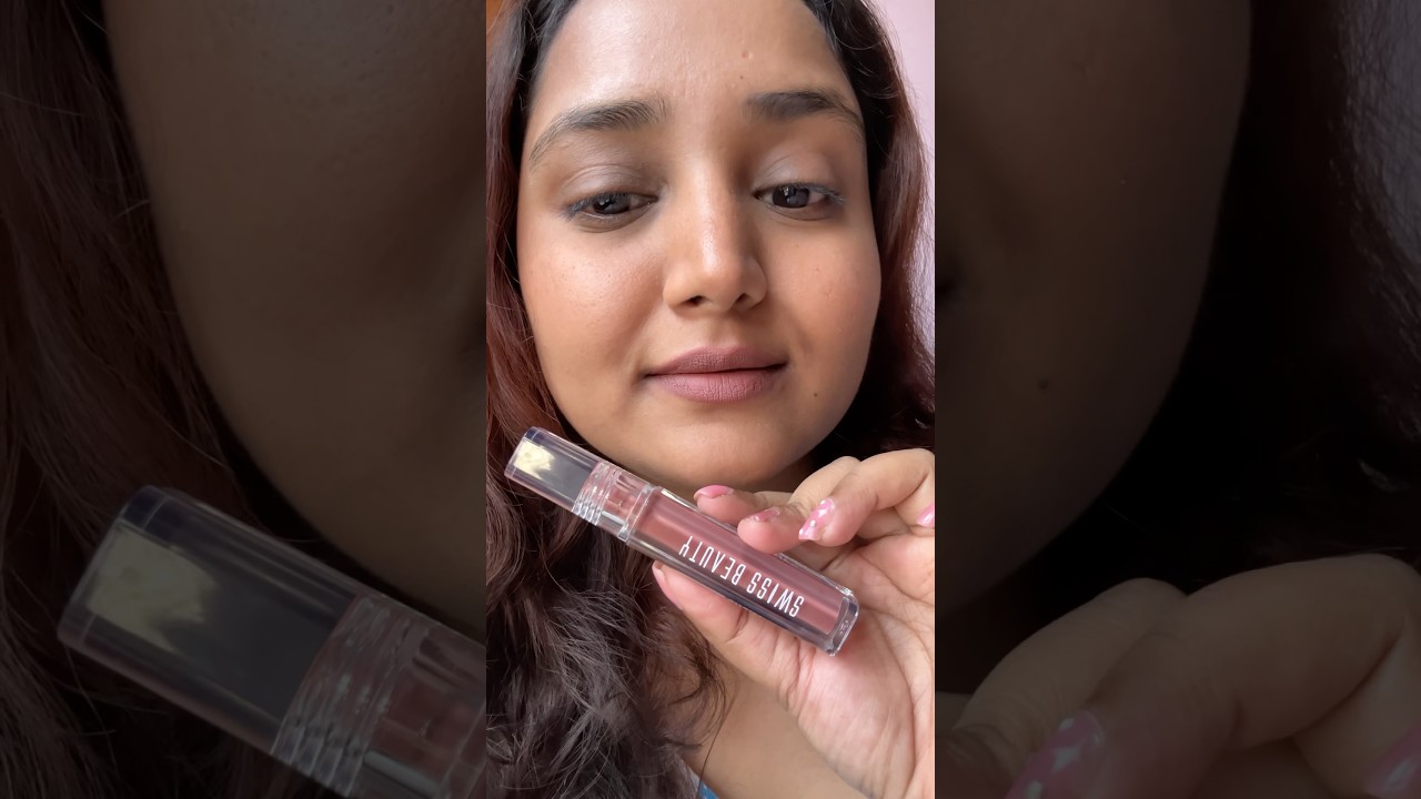 Nude Lipstick For Medium, Dusky, Tan Skin | Swiss Beauty Stay On Matte Liquid Lipstick Brown Syrup