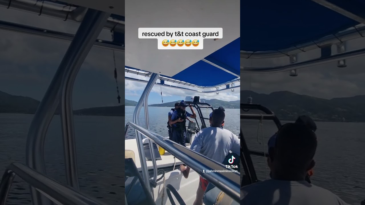 Being rescued by Trinidad and Tobago coast guard