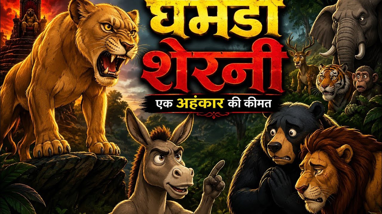 घमंडी शेरनी |  Moral Story | Hindi Kahaniya | Animal Stories 