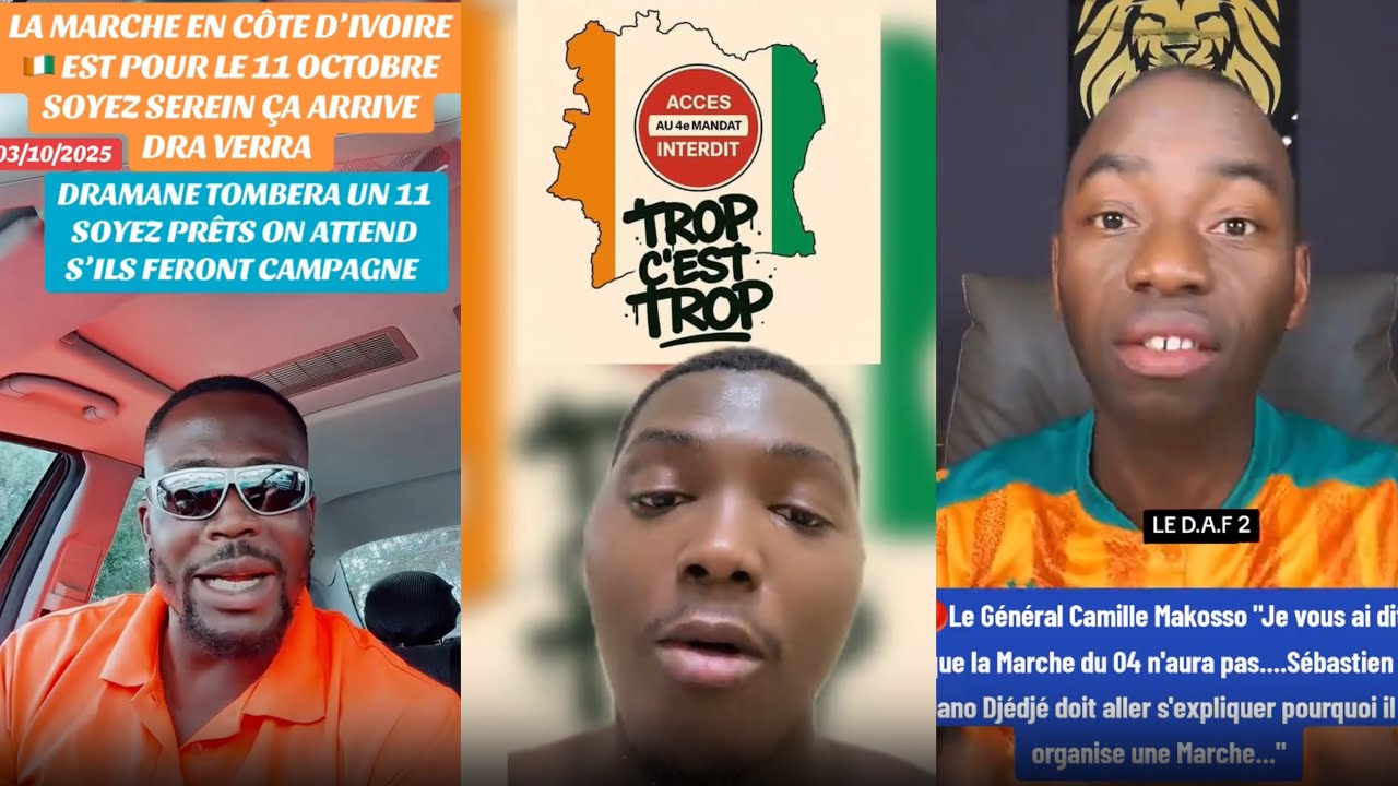 🚨TR&Egrave;S URGENT: la marche🔥du Fronc Commun PPACI & PDCI report&eacute; le 11 Oct😱 ils sont pr&ecirc;ts 😱🔥