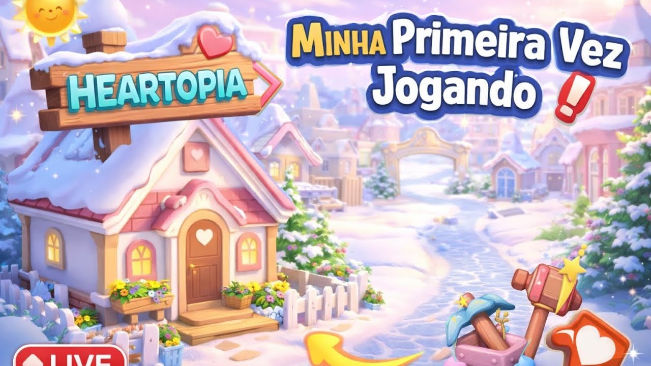 Primeiro dia em Heartopia 🩷 Construindo minha primeira casa