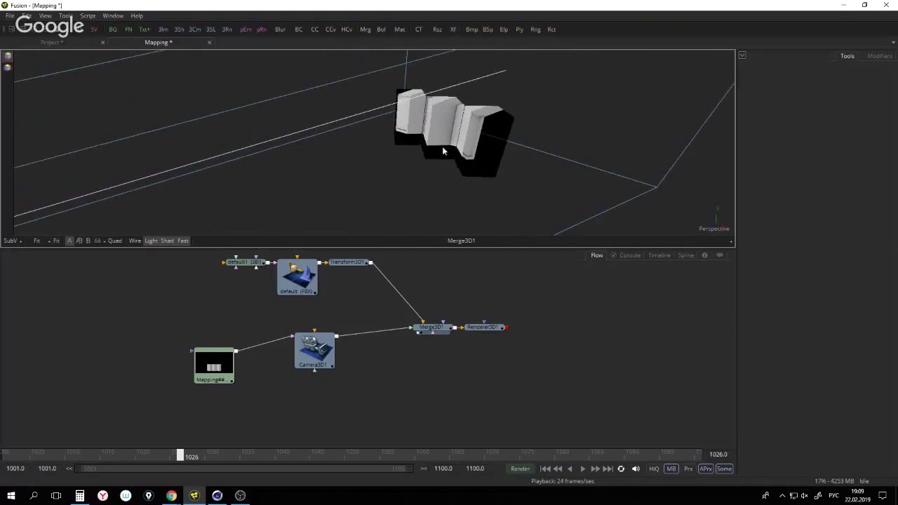 Video mapping in Blackmagic Fusion