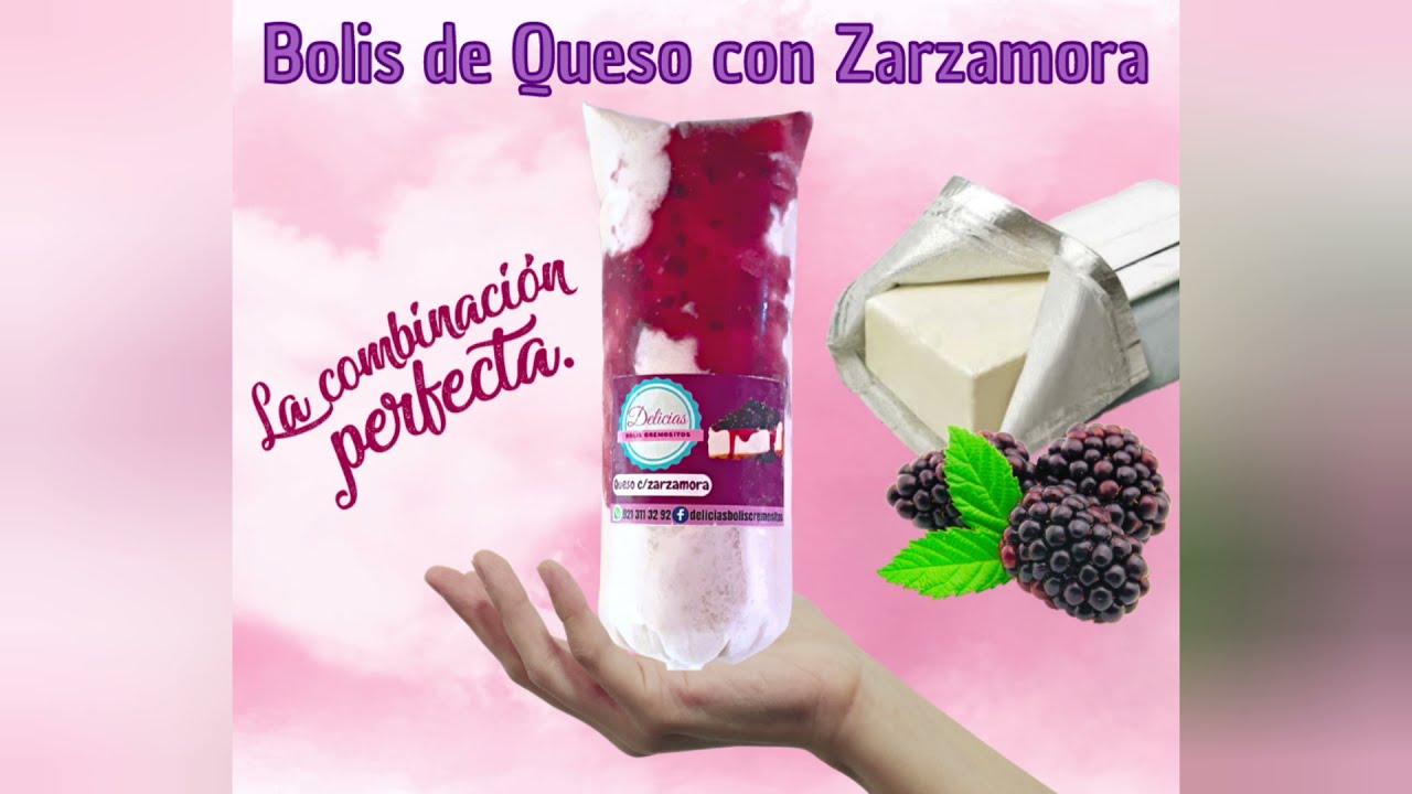 Bolis Gourmet de Queso con Zarzamora ¡Súper deliciosos!