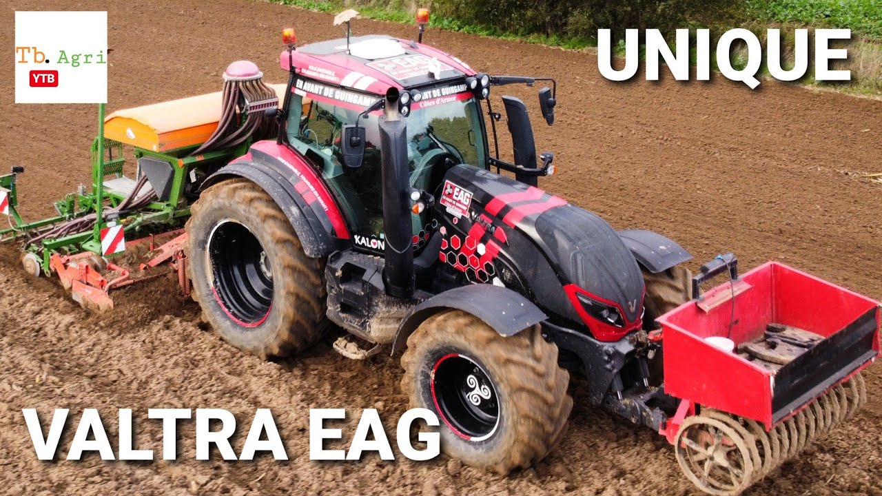 UNIQUE AU MONDE / 🔴⚫VALTRA EAG au semis 2022🌾/ Deux ensembles à labourer [Dji, Gopro]