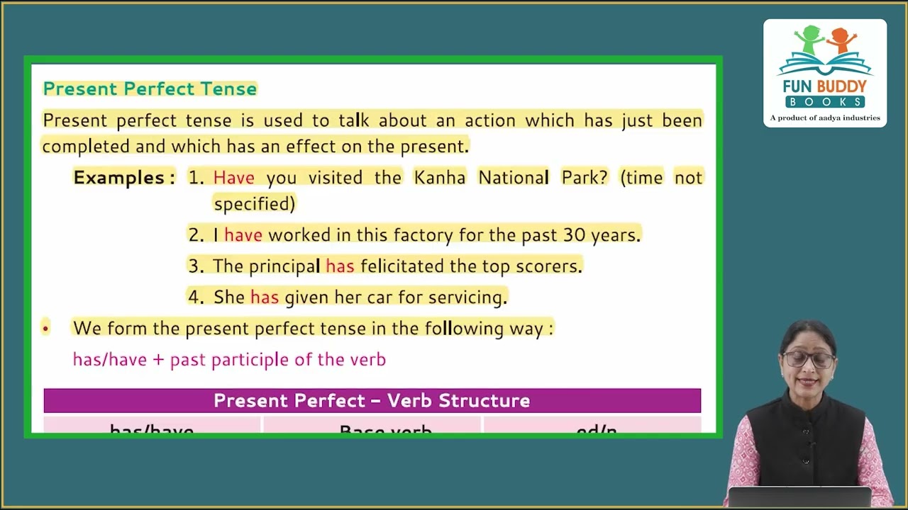 Ch 10 | Fun Buddy Books | Fun With Grammar | Class 6 | Verb:Tenses | For children