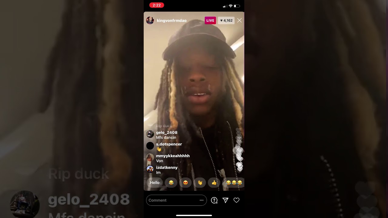 KING VON IG LIVE (10/23/20) SINGS NEW SONG DROPPING SOON