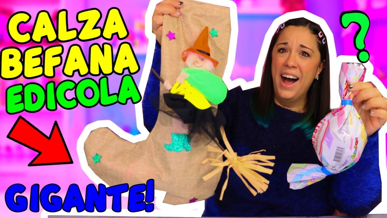 CALZA BEFANA GIGANTE MISTERIOSA DELL'EDICOLA
