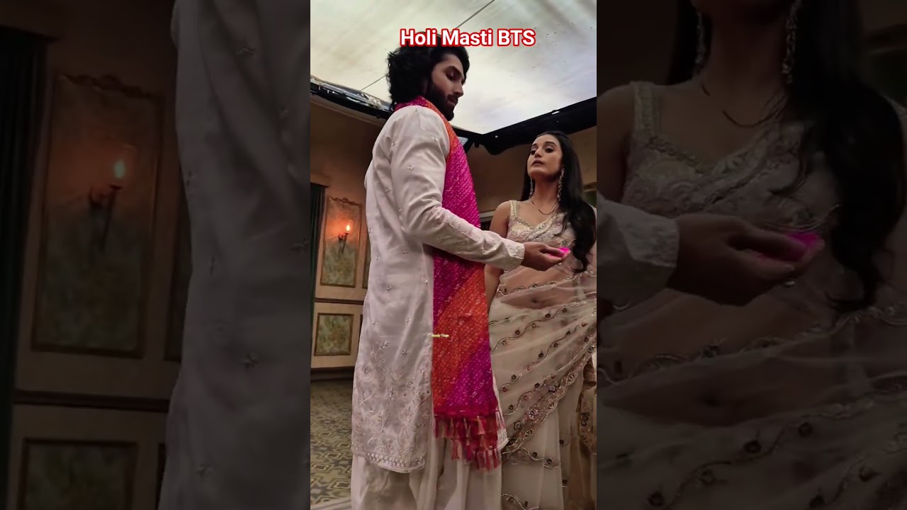 Today's Upcoming Holi Masti BTS #jaaneanjaanehummile #ayushikhurana #bharatahlawat #shorts