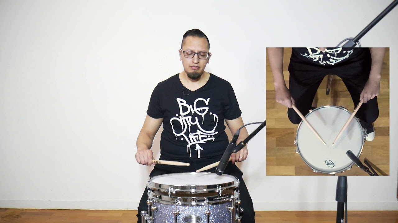 Mecánica de las manos en la bateria FULL, TAP, DOWN, UP stroke