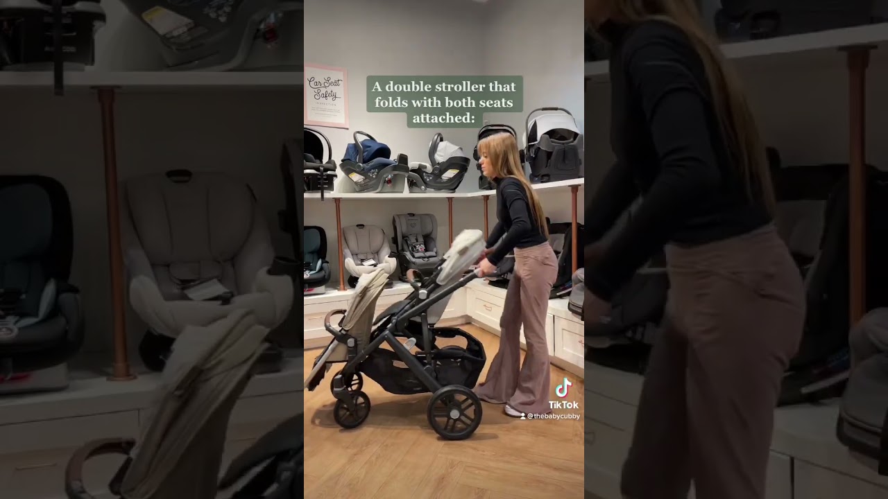 COMPACT Double Stroller Fold! #strollers #uppababy #shorts #short #shortsbaby #shortsclip