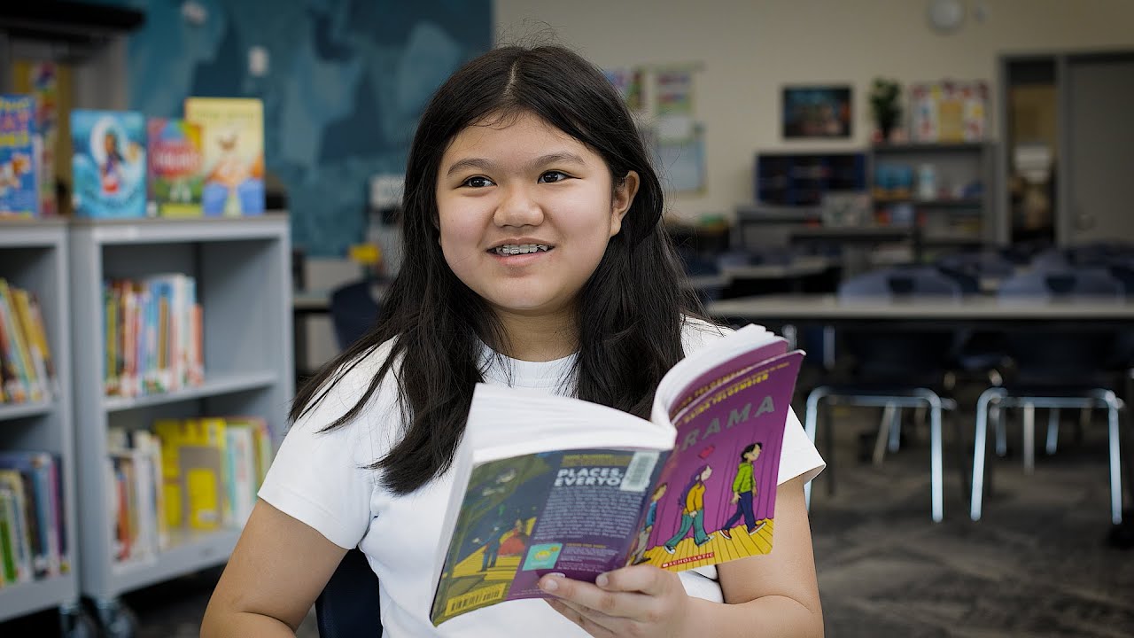Skyline Elementary kids share their love of books, reading and their school library