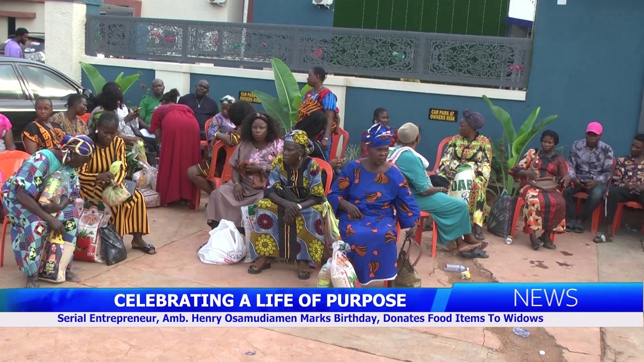 ‎Serial Entrepreneur, Amb. Henry Osamudiamen Marks Birthday, Donates Food Items To Widows