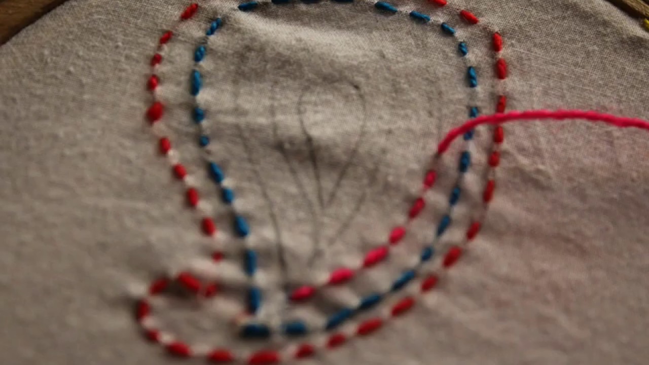 basic Embriodery stitches running Stich and salted flat Stich  An old shirt turned in to a new look