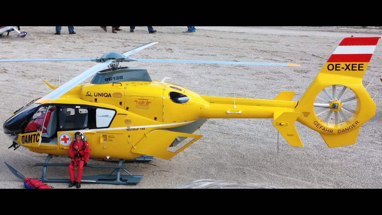 ÖAMTC EC135 mit 50kg Abfluggewicht auf der Modellbau Messe Wels 2015