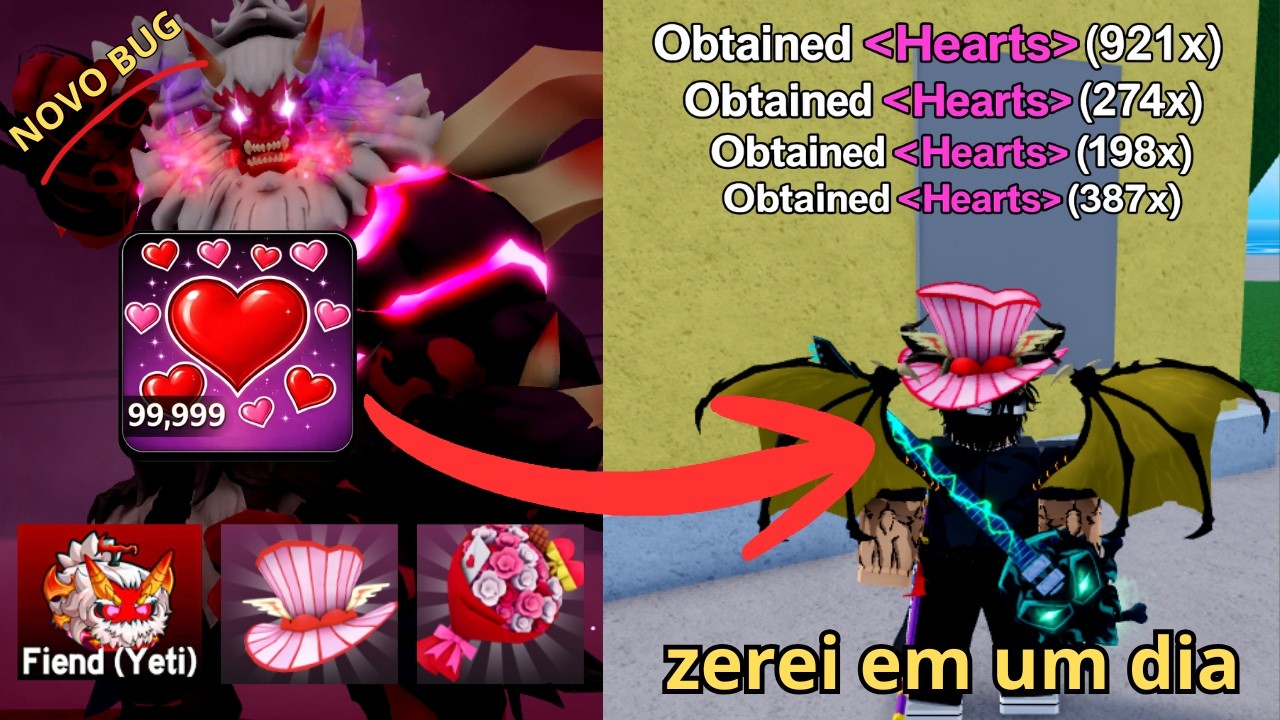 NOVO BUG DE CORAÇÕES INFINITOS NO EVENTO DO BLOX FRUITS! + GUIA DO UPDATE 🔥