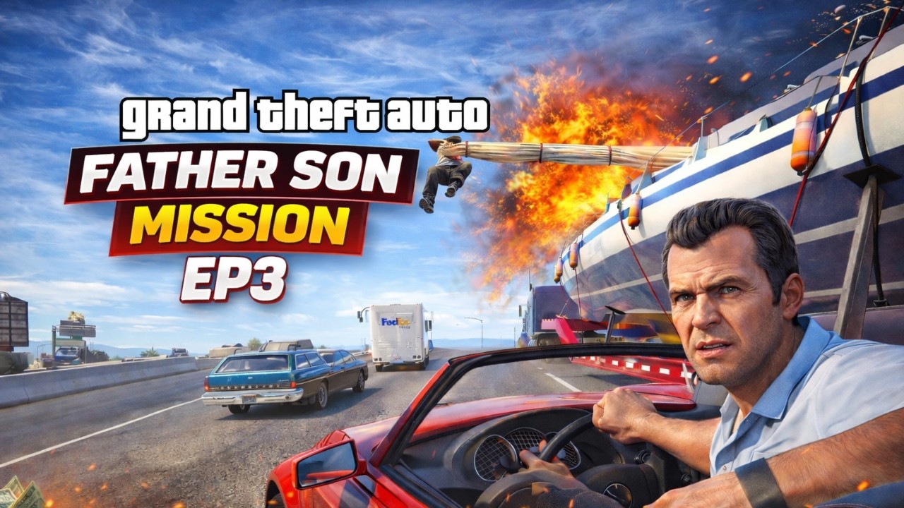 GTA 5 Father Son Mission EP 3 😱 High Speed Chase | Boat Rescue Gameplay Hindi