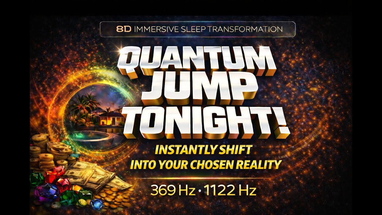 🚀 Quantum Jump Tonight | Instantly Shift Into Your Chosen Reality — 369 + 1122 Hz 8D Transformation