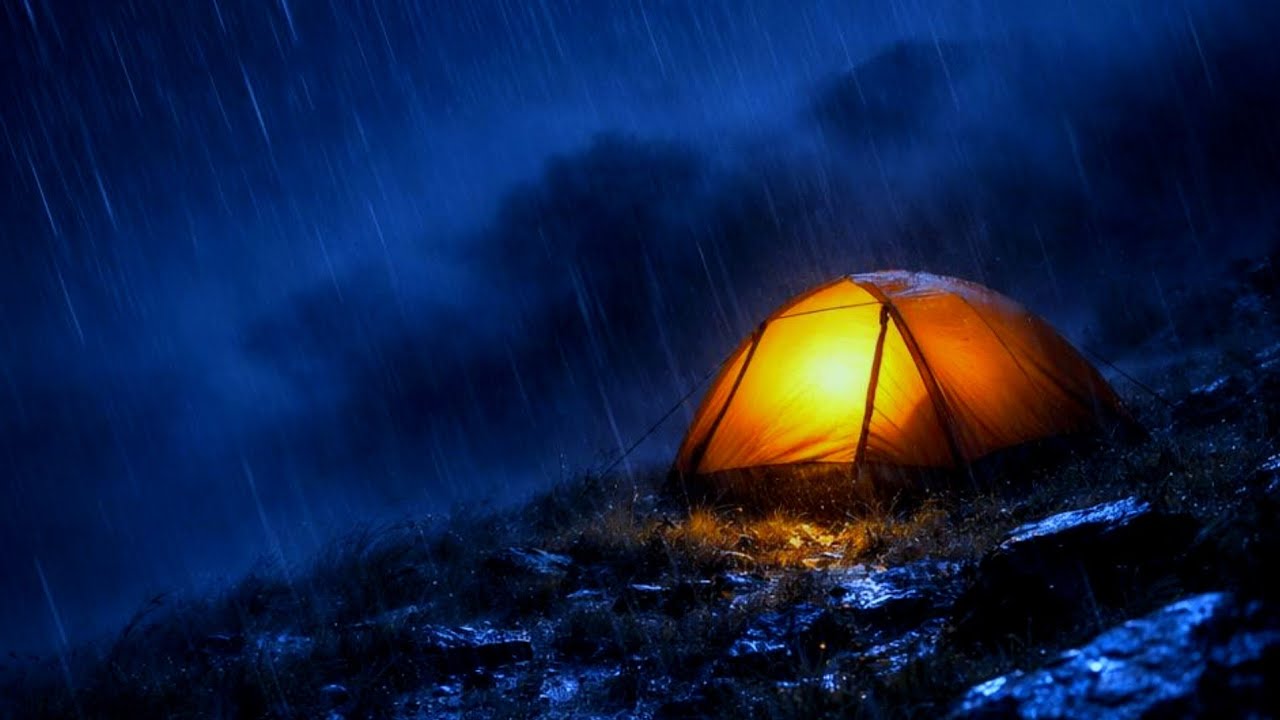 Peaceful Night Rain on Tent in the Wilderness | Deep Sleep & Relaxation Sounds | Tentfall