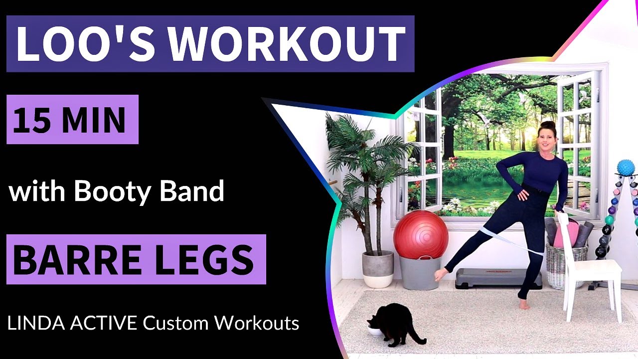 LOO'S WORKOUT / 15 MIN LOWER BODY BARRE with RESISTANCE LOOP BAND / All Standing!