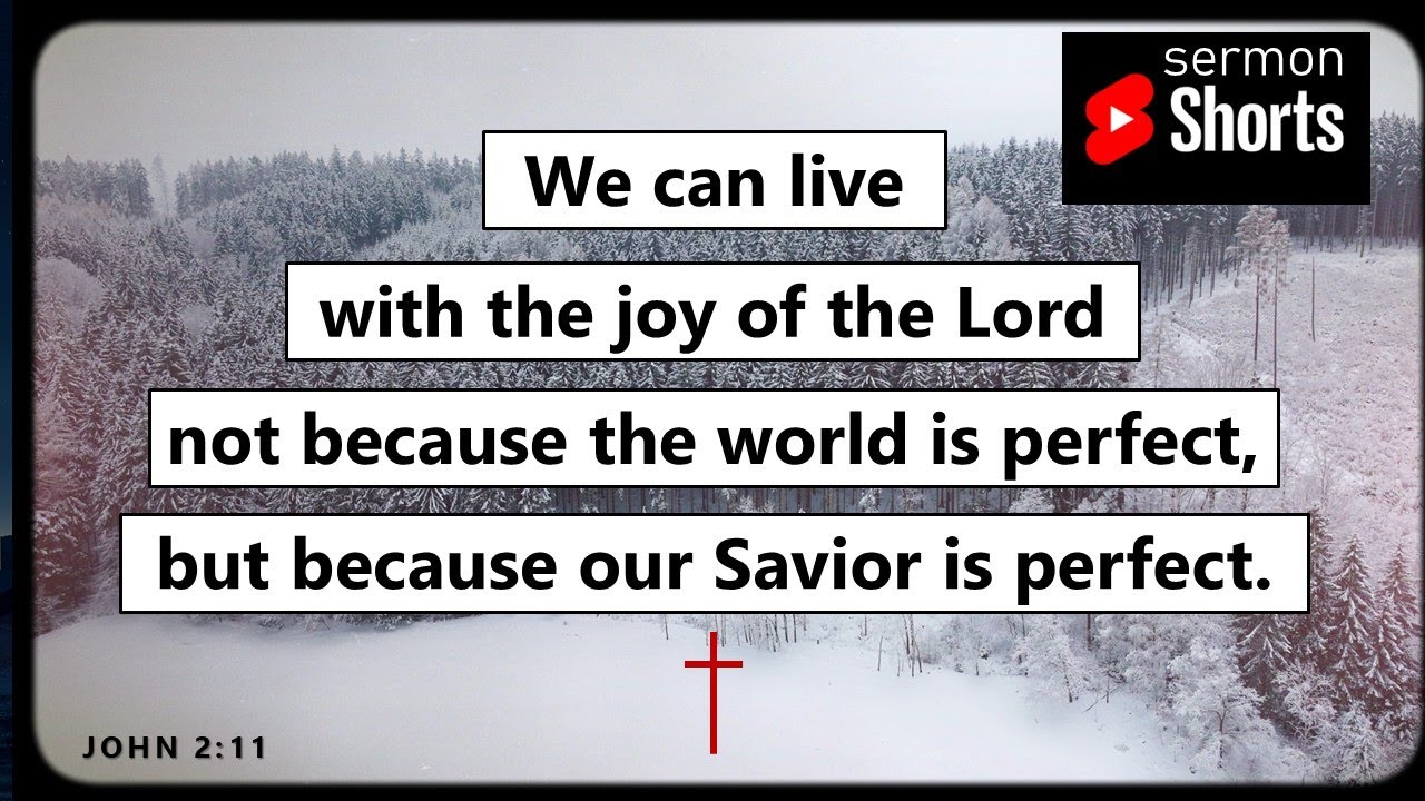 The Perfect Savior for an Imperfect World (John 2:11): YouTube Sermon Shorts