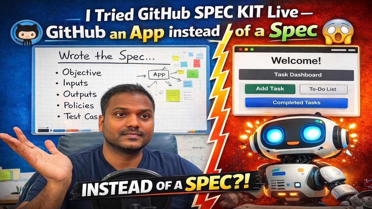 I Tried GitHub Spec Kit Live — It Built an App Instead of a Spec 😳 - Full Video | Spec Driven Dev