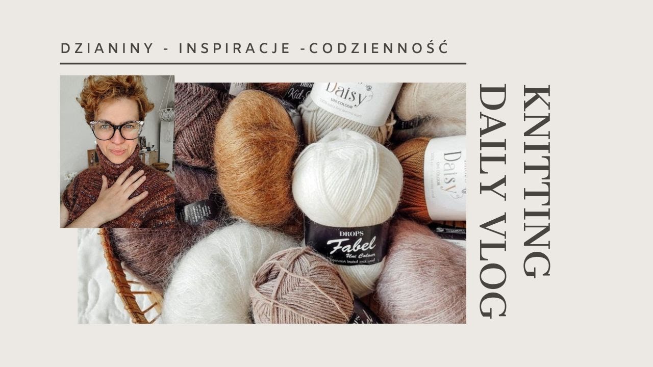 Knitting Daily Vlog 16 @primrose.knitter Czy ja reklamuje Dropsa?Co z tym moherem?Co mam na drutach?