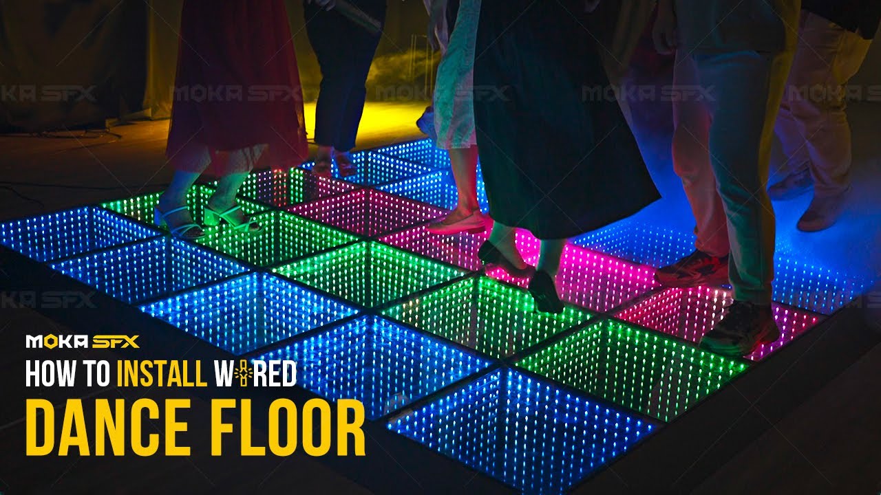How to install Wired Dance Floor? 3D Infinity LED Disco Dance Floor Event